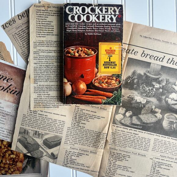 Vintage Cookbooks Bon Appetit Crockery Cookery & Ephemera Retro Recipies - Picture 3 of 14